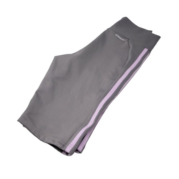 Adidas Aeroready Tights Workout Bike Shorts Size Small Gray‎ Purple - Picture 1 of 7